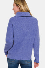 Load image into Gallery viewer, Zenana Half Zip Long Sleeve Sweater
