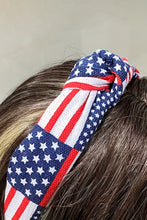 Load image into Gallery viewer, Navy Blue Flag Day Knotted Headband
