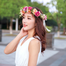 Load image into Gallery viewer, Bridal Floral Handmade Wreath Seaside Headdress
