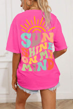 Load image into Gallery viewer, Bright Pink SUNSHINE ON MY MIND Graphic Tee
