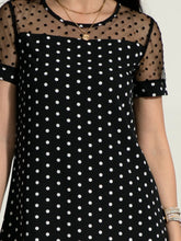 Load image into Gallery viewer, Polka Dot Short Sleeve Mini Dress
