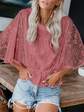 Load image into Gallery viewer, Round Neck Three-Quarter Sleeve Blouse
