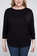 Load image into Gallery viewer, Plus Luxe Rayon Boat Neck 3/4 Sleeve Top
