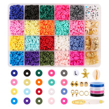 Load image into Gallery viewer, 26/24 /15/10 Multi-Colored Soft Pottery Beads -  Boxed Colorful Jewelry Accessories Ti Amo I love you
