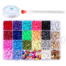Load image into Gallery viewer, 26/24 /15/10 Multi-Colored Soft Pottery Beads -  Boxed Colorful Jewelry Accessories Ti Amo I love you

