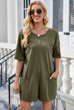 Load image into Gallery viewer, Backless Round Neck Half Sleeve Romper
