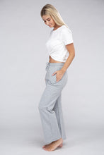 Load image into Gallery viewer, Lounge Wide Pants with Drawstrings
