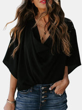 Load image into Gallery viewer, Full Size Cowl Neck Three-Quarter Sleeve Blouse
