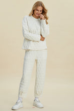 Load image into Gallery viewer, Double Take Full Size Texture Round Neck Long Sleeve Top and Pants Set
