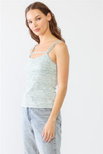 Load image into Gallery viewer, Le Lis Heathered Ribbed Adjustable Strap Cami
