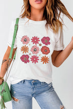 Load image into Gallery viewer, White Flower Graphic T Shirt
