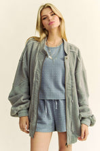 Load image into Gallery viewer, Davi &amp; Dani Exposed Seam Zip Up Dropped Shoulder Jacket
