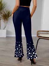 Load image into Gallery viewer, Star Elastic Waist Bootcut Pants
