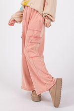 Load image into Gallery viewer, SAGE + FIG Knit Terry Mineral Wash Wide Leg Pants
