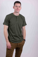 Load image into Gallery viewer, Short Sleeves Henley T-shirt
