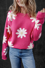 Load image into Gallery viewer, Daisy Round Neck Dropped Shoulder Sweater
