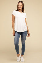 Load image into Gallery viewer, Flowy Round Hem Rayon Short Sleeve Top
