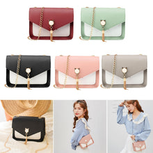 Load image into Gallery viewer, Small Messenger Cute Cat Tassel Decoration Chain One Shoulder Small Square Casual Messenger Bag
