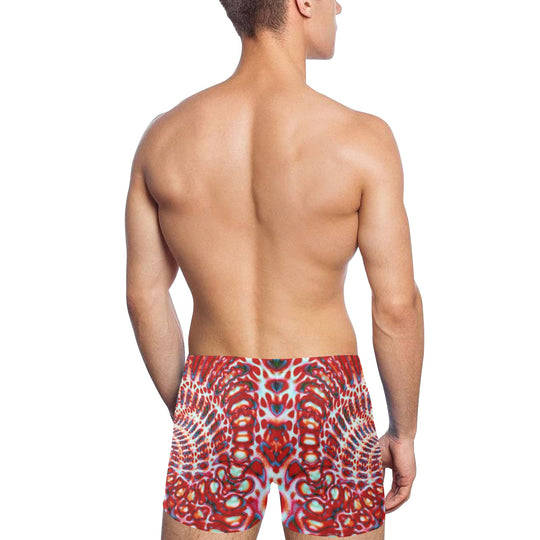 Ti Amo I love you - Exclusive Brand - Rockin Red Pattern - Men's Swimming Trunks - Sizes S-2XL