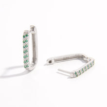 Load image into Gallery viewer, 925 Sterling Silver Inlaid Zircon Earrings
