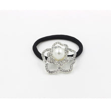 Load image into Gallery viewer, Luxury Rhinestone Pearl Flower Hair Tie
