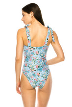 Load image into Gallery viewer, One Piece Bathing Suit Floral Print Shoulder Swimsuit
