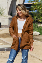 Load image into Gallery viewer, Teddy Hooded Jacket with Pockets
