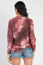 Load image into Gallery viewer, Cherish Apparel Tie-Dye Round Neck Long Sleeve Sweatshirt
