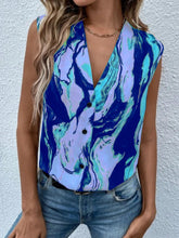 Load image into Gallery viewer, Full Size Printed Button Up Tank
