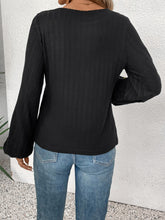 Load image into Gallery viewer, Embroidered Round Neck Long Sleeve Blouse
