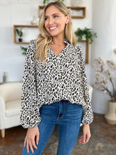 Load image into Gallery viewer, Double Take Full Size Leopard Long Sleeve Blouse
