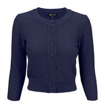Load image into Gallery viewer, Cute Pattern Cropped Cardigan Sweater  3/4 Sleeve
