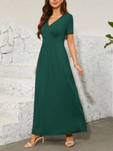 Load image into Gallery viewer, Surplice Short Sleeve Maxi Dress
