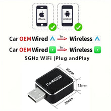 Load image into Gallery viewer, CarAIBOX 2in1 Wireless CarPlay Dongle Wireless Android Auto Box For Car Radio with Wired CarPlay
