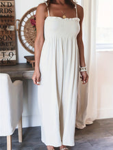 Load image into Gallery viewer, Full Size Smocked Spaghetti Strap Wide Leg Jumpsuit
