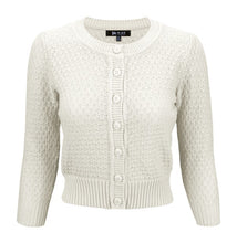 Load image into Gallery viewer, Cute Pattern Cropped Cardigan Sweater  3/4 Sleeve
