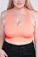 Load image into Gallery viewer, Plus Ribbed Cropped Racerback Tank Top
