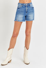 Load image into Gallery viewer, RISEN Front Slit Raw Hem Denim Shorts
