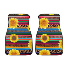 Load image into Gallery viewer, 2pc Set - Ti Amo I love you - Exclusive  Brand - Leopard &amp; Sunflowers - Car Floor Mats Ti Amo I love you
