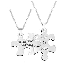 Load image into Gallery viewer, 2pc set - Stainless Steel Jigsaw Puzzle Necklaces Ti Amo I love you
