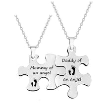 Load image into Gallery viewer, 2pc set - Stainless Steel Jigsaw Puzzle Necklaces Ti Amo I love you
