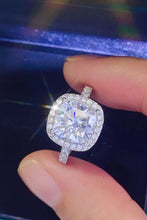 Load image into Gallery viewer, 3 Carat Moissanite 925 Sterling Silver Square Ring Ti Amo I love you
