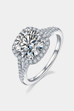 Load image into Gallery viewer, 3 Carat Moissanite Halo Ring Ti Amo I love you
