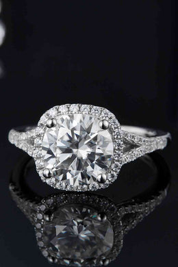 3 Carat Moissanite Halo Ring Ti Amo I love you