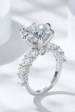 Load image into Gallery viewer, 3-Carat Moissanite Platinum-Plated Side Stone Ring - Only Sizes 5,6, 8 Ti Amo I love you
