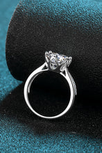 Load image into Gallery viewer, 3 Carat Moissanite Rhodium-Plated Side Stone Ring Ti Amo I love you
