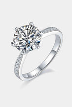 Load image into Gallery viewer, 3 Carat Moissanite Side Stone Ring Ti Amo I love you
