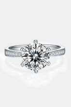 Load image into Gallery viewer, 3 Carat Moissanite Side Stone Ring Ti Amo I love you
