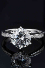 Load image into Gallery viewer, 3 Carat Moissanite Side Stone Ring Ti Amo I love you
