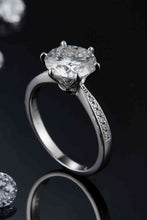 Load image into Gallery viewer, 3 Carat Moissanite Side Stone Ring Ti Amo I love you
